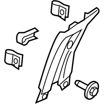 Ford FA1Z-5824356-AD Upper Center Pillar Trim