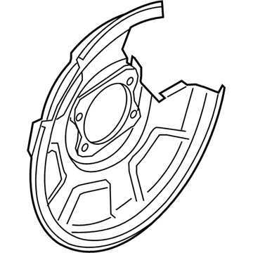 Kia 58243C1500 Rear Brake Backing Plate Left Driver Side