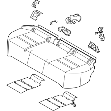 Nissan 88300-6RA0A CUSHION ASSY REAR SEAT