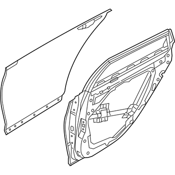 Hyundai 77003-B1000 Panel Assembly-Rear Door, LH
