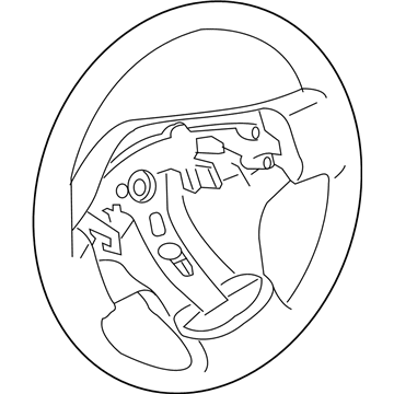 Nissan 48430-ZV21A Wheel Assy-Steering, Less Pad