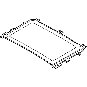 BMW 54-10-7-488-433 Glass Cover, Rear