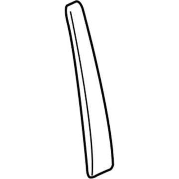 Acura 72970-STX-A01ZA Garnish Assembly, Left Rear Door Sash (Black)