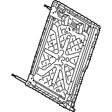 BMW 52-20-7-385-898 Backrest Frame, Through-Loading, Right