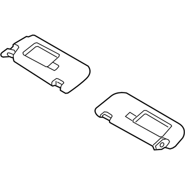 Hyundai 85210-G3710-TRY Sun Visor Assembly, Left