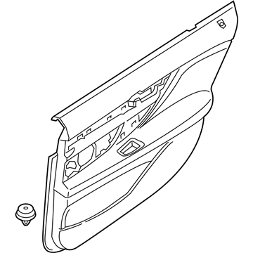 BMW 51-42-7-448-321 Door Lining Leather Rear Left