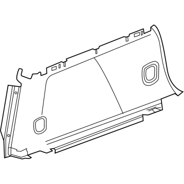 GM 84981367 PANEL-QTR LWR RR TR *JET BLACK