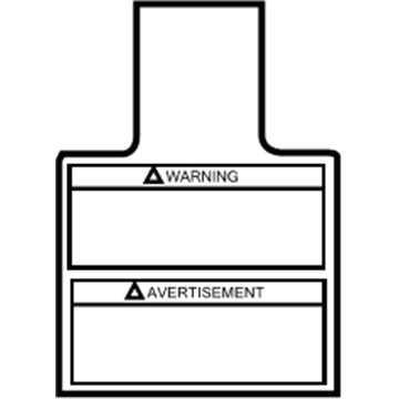 Infiniti 98590-79920 Label-Caution Air Bag, Instrument