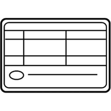 Nissan 27090-C9903 Label-Air Con
