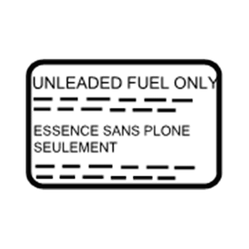 Infiniti 14806-F9915 Label-UNLEADED Fuel Only