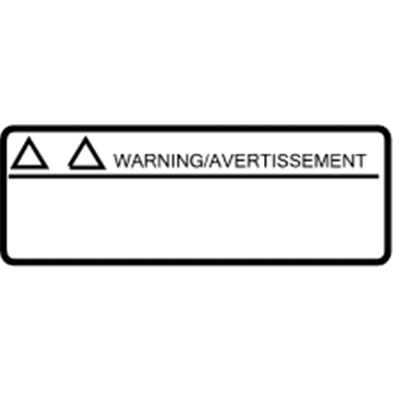 Nissan 26059-89910 Label-Head Lamp