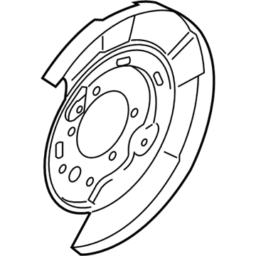 Infiniti 44030-1MC6A Rear Brake Plate Assembly, Left