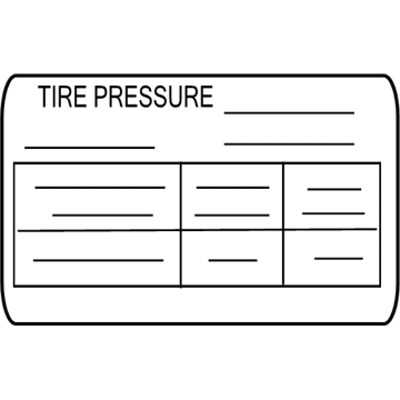 Nissan 99090-3AN1A Placard-Tire Limit