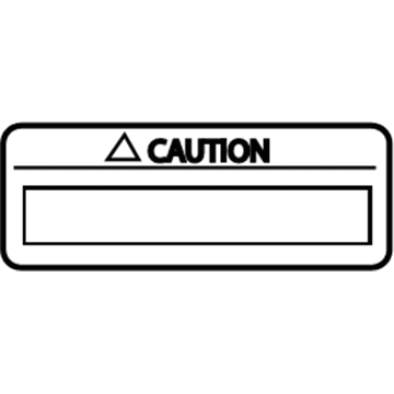 Nissan K9060-1A45A Label-Caution, Spoiler