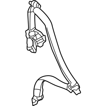 Acura 04824-SZ3-A01ZA Outer Set, Rear Seat Belt (Graphite Black)