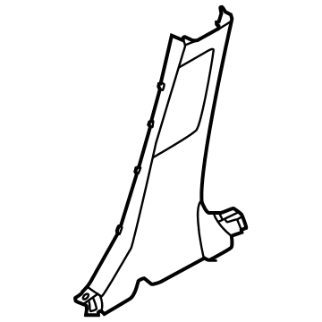 Nissan 76915-6LB0A Garnish-Center Pillar, Lower RH