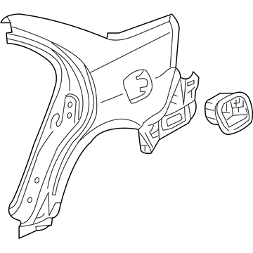 Honda 04636-SDL-A90ZZ Panel Set, R. RR. (Outer) (DOT)