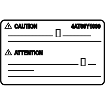 Nissan 99053-8Y000 Label-Oil Caution