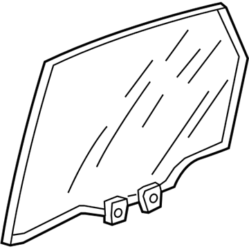 Honda 73450-SAA-G01 Glass Assy., L. RR. Door (Green) (Asahi)