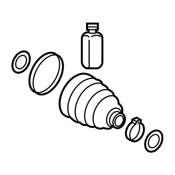 Hyundai 495L5-CW000 BOOT KIT-DIFF SIDE, LH