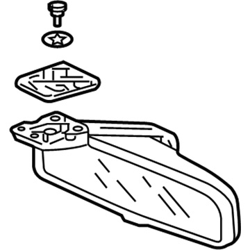 Honda 76430-SAA-003ZA Mirror & Stay (Black) (Day/Night)