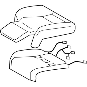 Lexus 71075-50A20-A0 Rear Seat Cushion Cover, Right (For Separate Type)