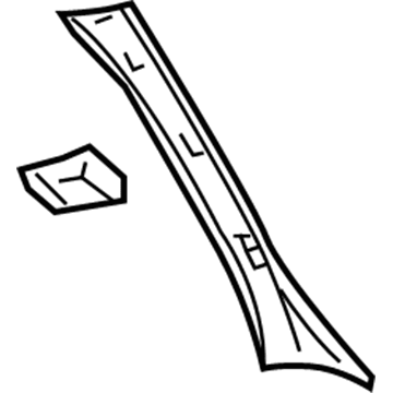 GM 15158049 Molding Asm-Windshield Side Garnish *Shale I