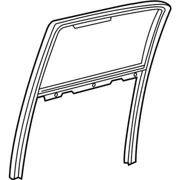 Lexus 68142-50013 Run, Rear Door Glass, RH