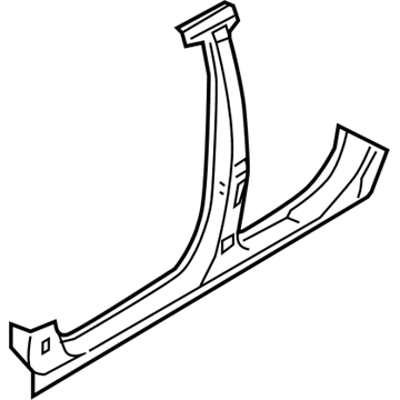 BMW 41-21-7-277-331 Column B With Left Rocker Panel