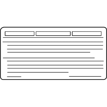 Nissan 14805-6JS0A LABEL-EMISSION CONTROL INFORMATION