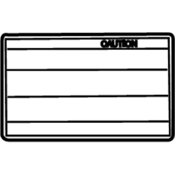 Toyota 45248-30020 Caution Label