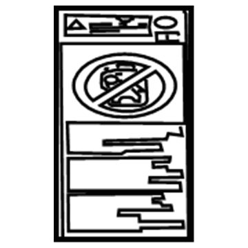 Lexus 74596-30030 Label, Side Air Bag Caution