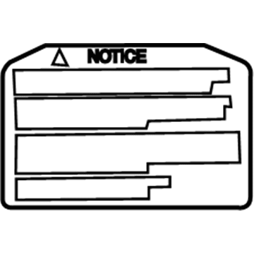 Toyota 11285-31010 Info Label