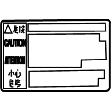 Toyota 11285-38010 Caution Label