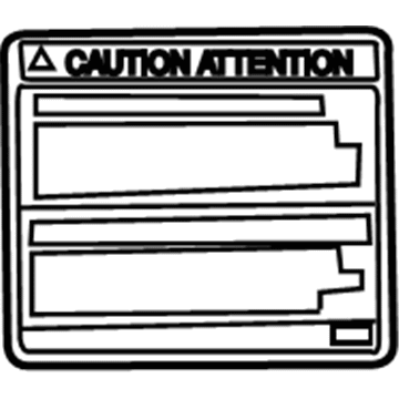 Lexus 11293-31120 Label, Engine Caution