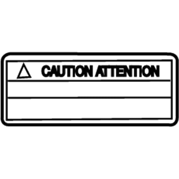 Toyota 11293-28110 Info Label