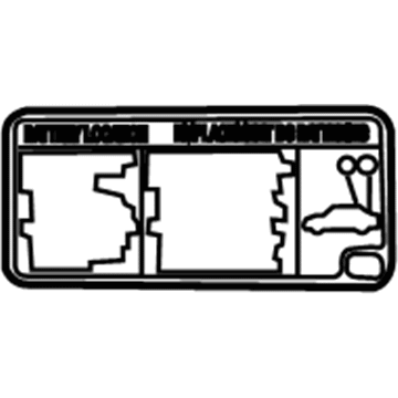 Lexus G9275-50020 Label, Battery Caution, No.1