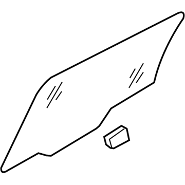 Kia 834102G000 Glass Assembly-Rear Door LH