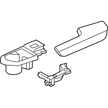Honda 83752-T6Z-A01ZC Armrest Assembly, Left Rear Door Lining (Wisteria Light Gray)