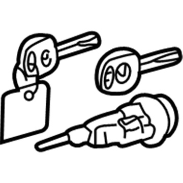 Lexus 89073-30060 Cylinder Set, Lock W