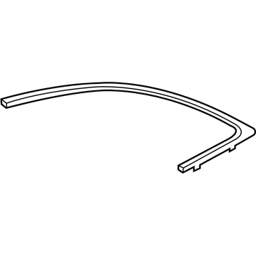 Lexus 75707-75020 Moulding Sub-Assy, Rear Door Window Frame, RH