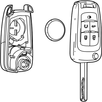 GM 13500226 Key Asm-Door Lock & Ignition Lock (W/ Remote Control Door Lock
