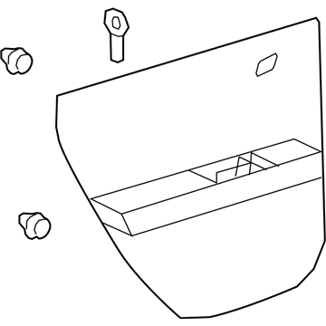 GM 23363808 Trim Asm-Rear Side Door *Black