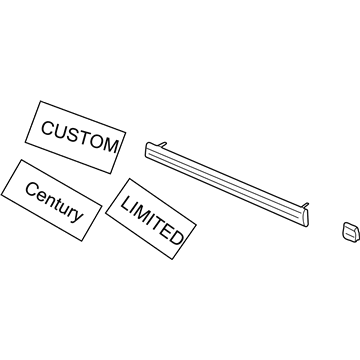 GM 88896033 Molding Kit, Front Side Door Center *Paint To Mat