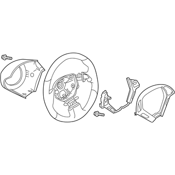 Infiniti 48430-1NM2A Steering Wheel Assembly Without Pad Black
