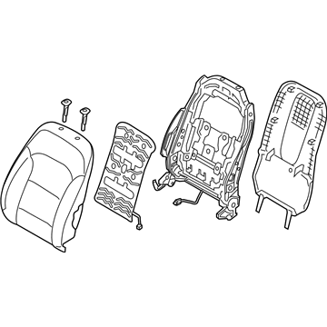 Hyundai 88300-F3000-YJA Back Assembly-FR Seat, LH