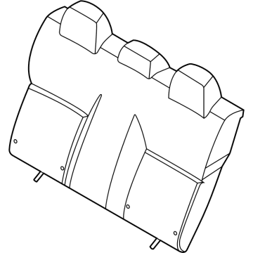 Nissan 88620-5EE2A Trim Assy-Back, Rear Seat