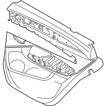 BMW 51-42-7-940-099 DOOR TRIM PANEL, REAR, LEFT:514012