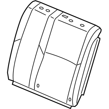 Honda 82521-TS8-A41ZB Cover, Left Rear Seat-Back Trim (Warm Gray)