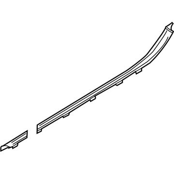 BMW 51-47-7-073-885 Cover Strip, Entrance, Interior, Left